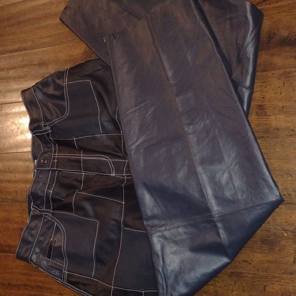 Leather Patchwork Pants - Picture 2 of 8